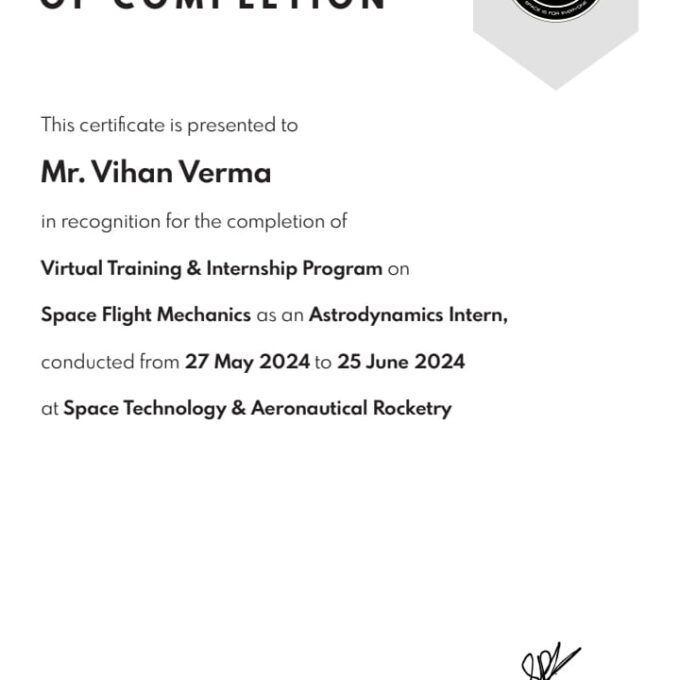 Astrodynamics Internship @ STARLab-Surat